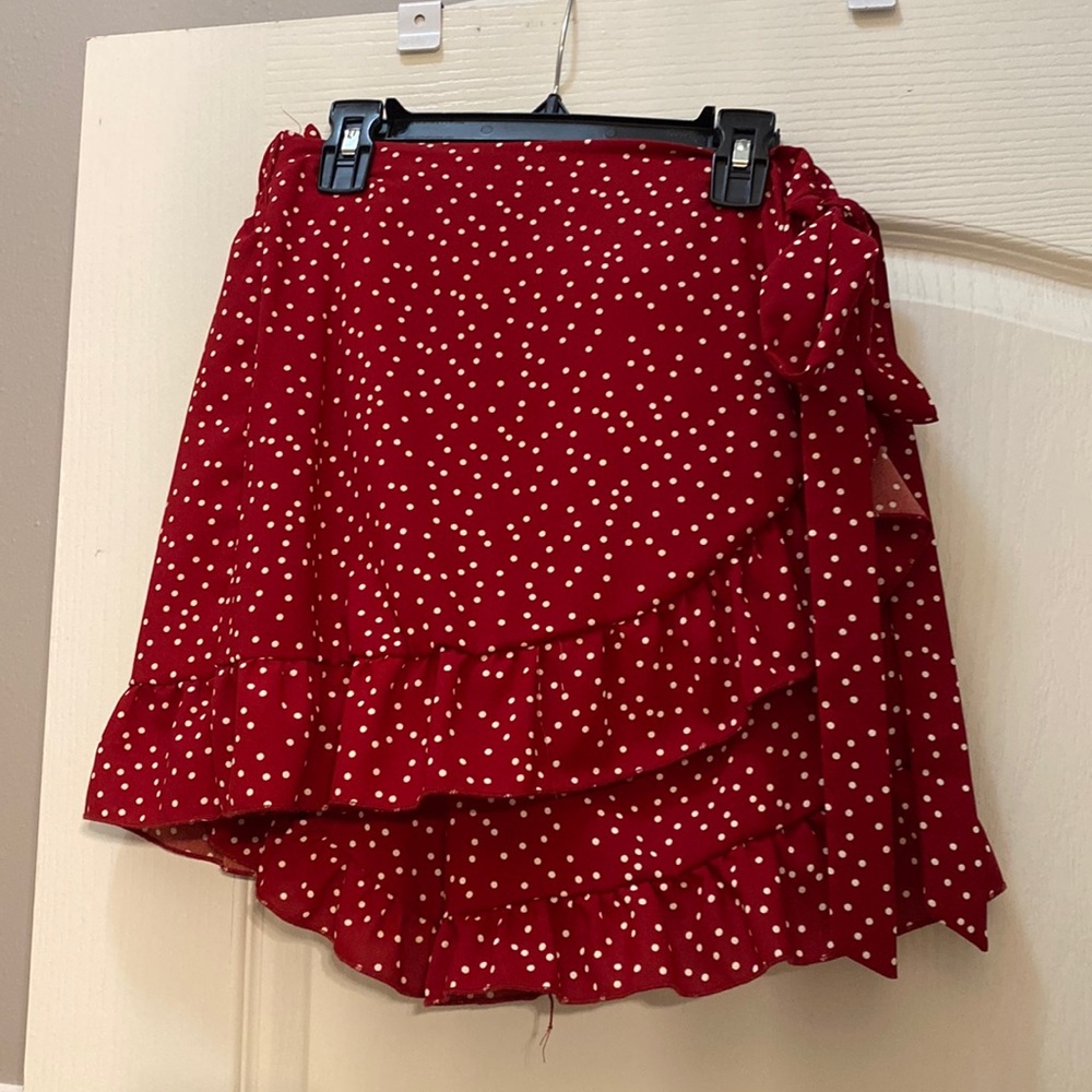 Ruffle Polka Dot Skirt with Shorts